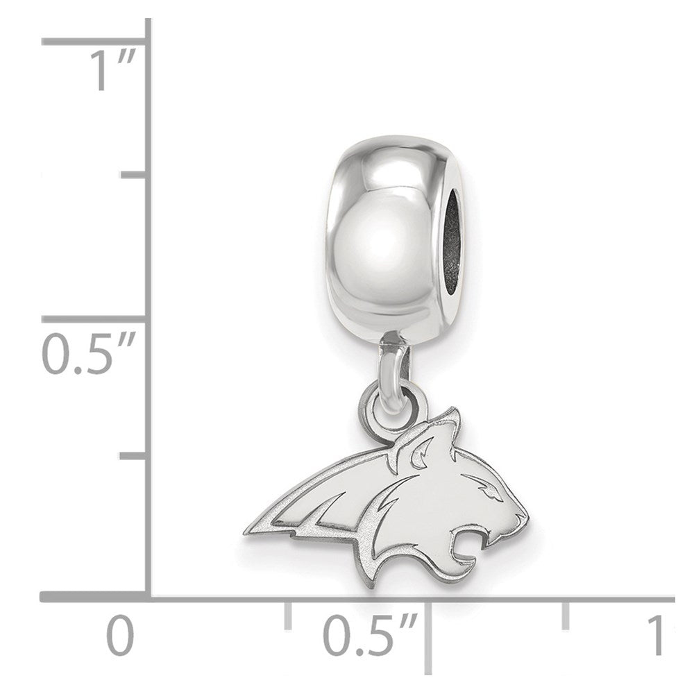Sterling Silver Rhod-Pltd Logoart Montana State U. Xs Dangle Bead