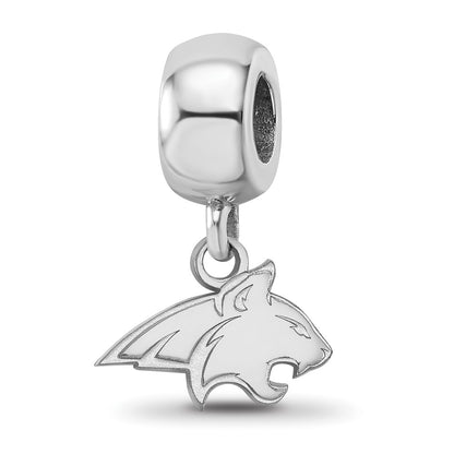 Sterling Silver Rhod-Pltd Logoart Montana State U. Xs Dangle Bead