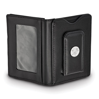 Sterling S. Rh-P Nhl Logoart Pittsburgh Penguins Black Leather Wallet