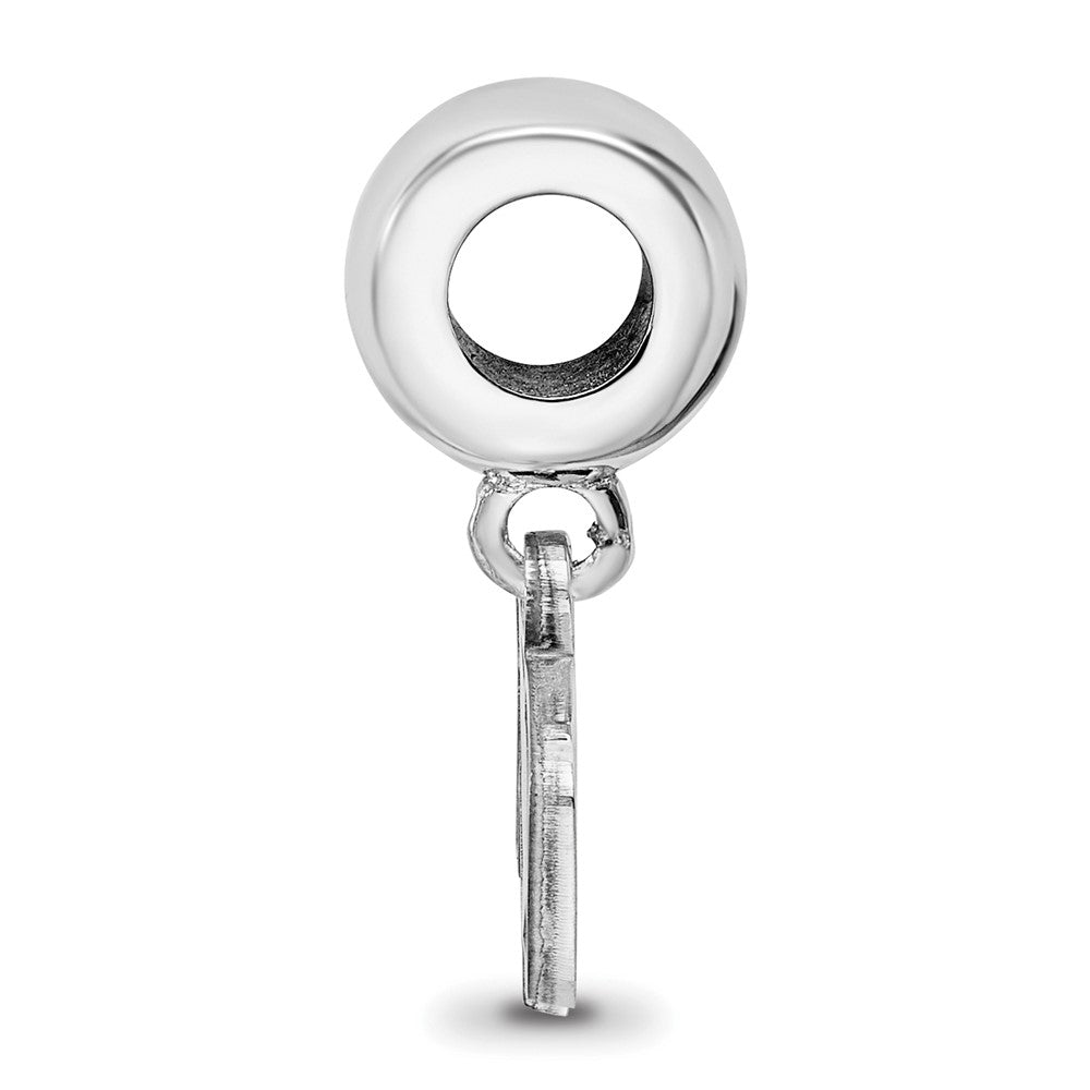 Sterling Silver Rhod-Pltd Logoart U. of North Dakota Xs Dangle Bead