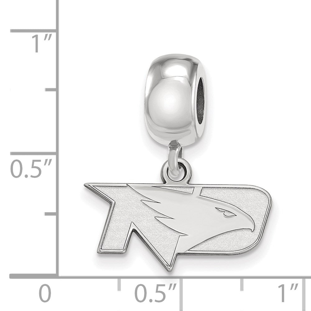 Sterling Silver Rhod-Pltd Logoart U. of North Dakota Xs Dangle Bead