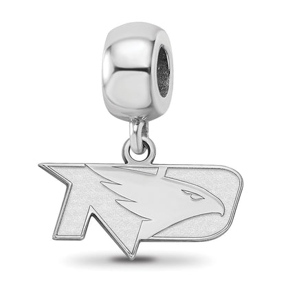 Sterling Silver Rhod-Pltd Logoart U. of North Dakota Xs Dangle Bead