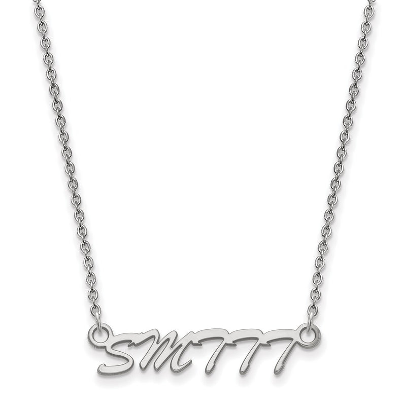 Sterling Silver Rhodium Plated Logoart U. Of Southern Mississippi Small Pendant 18 Inch Necklace