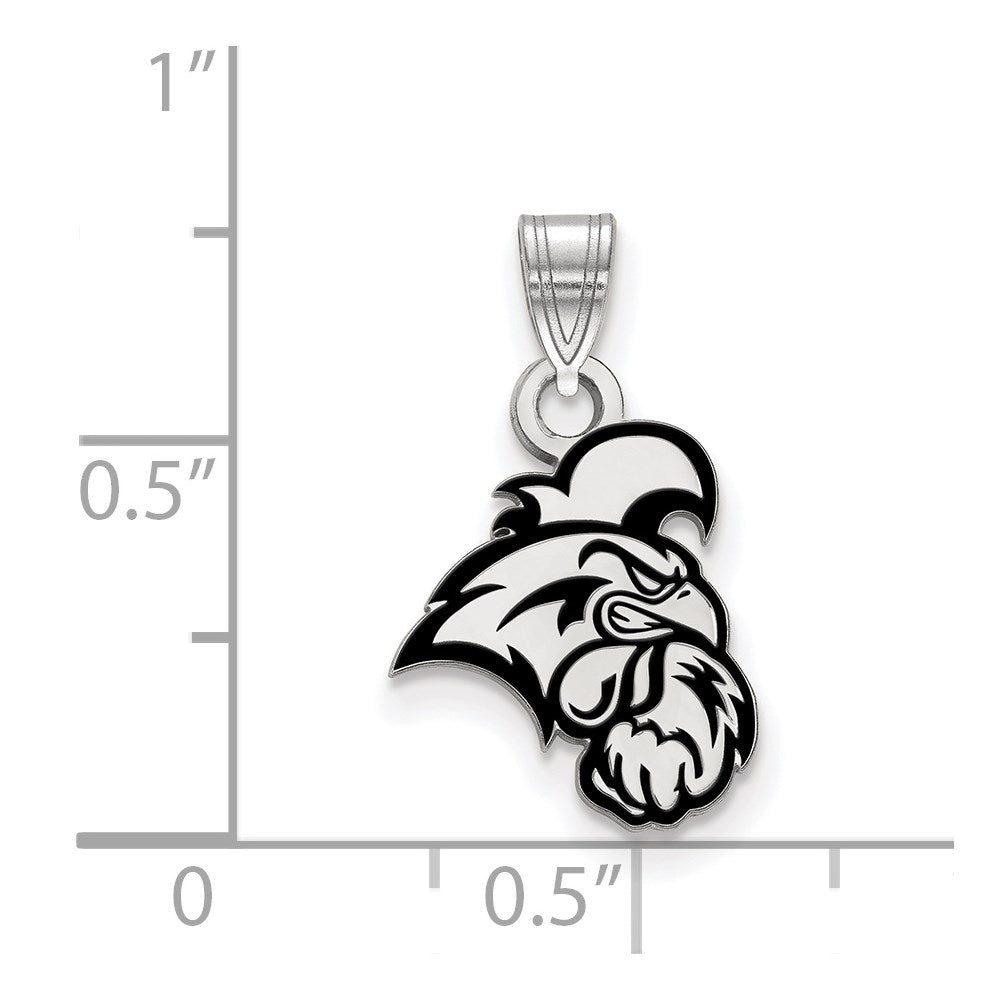 Sterling Silver Rhodium Plated Logoart Coastal Carolina University Chanticleer Small Enameled Pendant