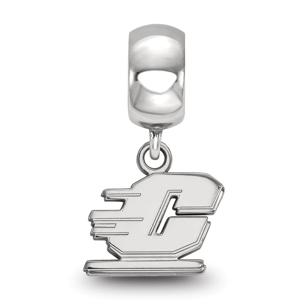 Sterling Silver Rhod-Pltd Logoart Central Michigan U. Dangle Bead