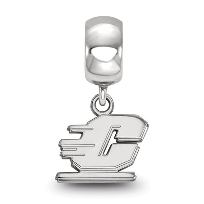 Sterling Silver Rhod-Pltd Logoart Central Michigan U. Dangle Bead