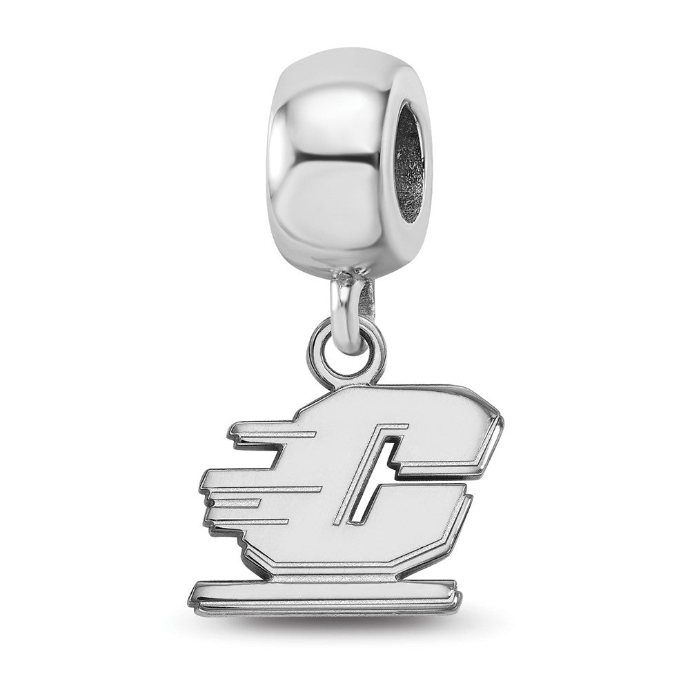 Sterling Silver Rhod-Pltd Logoart Central Michigan U. Dangle Bead