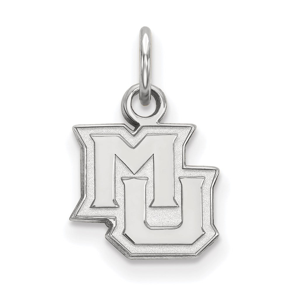 10K White Gold Logoart Marquette University M U Extra Small Pendant