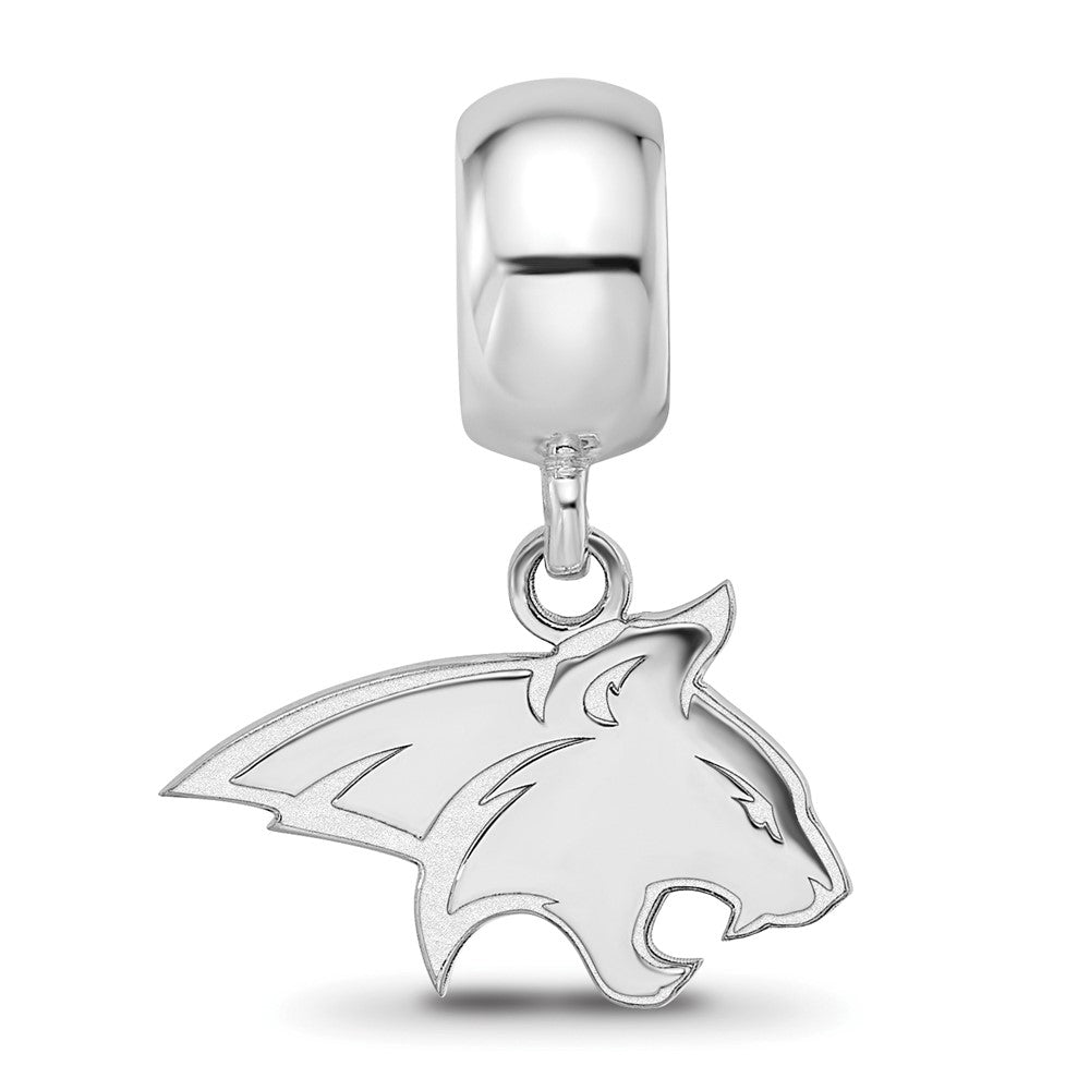Sterling Silver Rhod-Pltd Logoart Montana State U. Small Dangle Bead