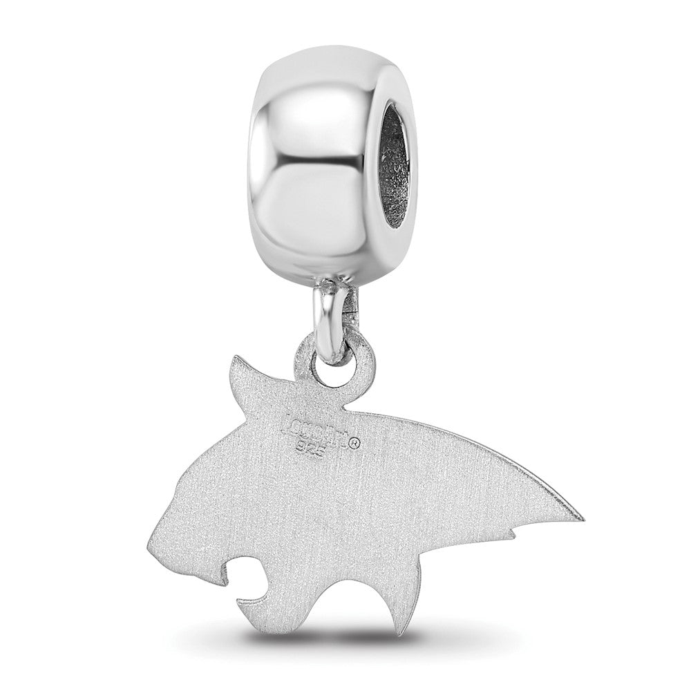 Sterling Silver Rhod-Pltd Logoart Montana State U. Small Dangle Bead