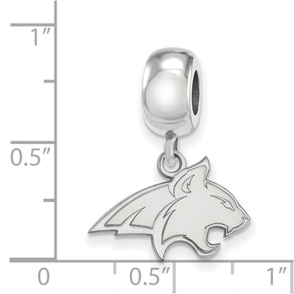 Sterling Silver Rhod-Pltd Logoart Montana State U. Small Dangle Bead