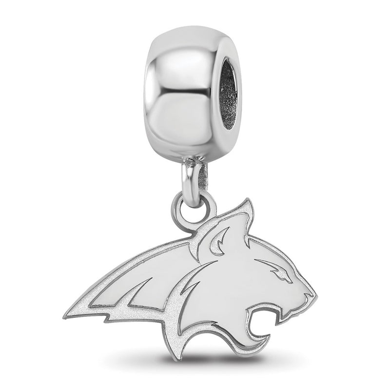 Sterling Silver Rhod-Pltd Logoart Montana State U. Small Dangle Bead