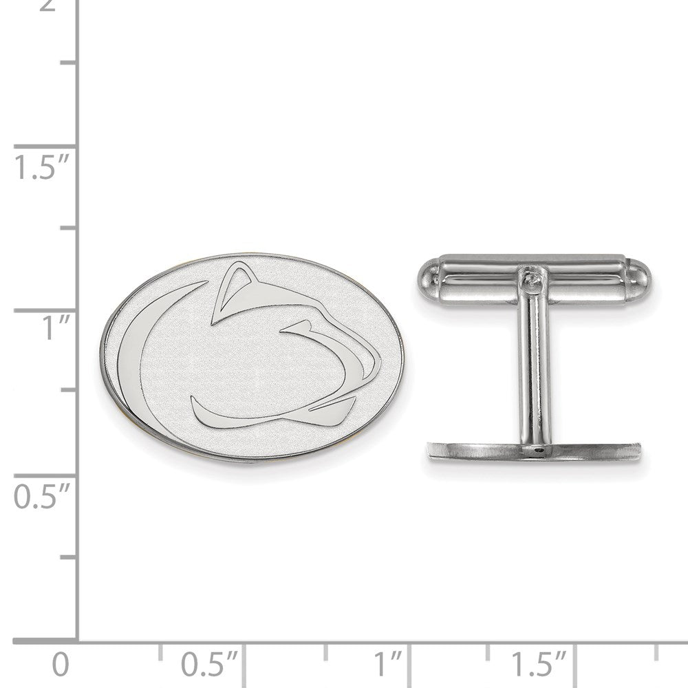 Sterling Silver Rhod-Pltd Logoart Penn State University Cuff Links