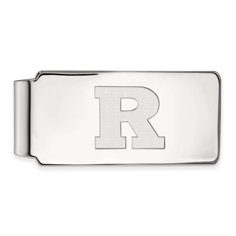 Sterling Silver Rhod-Pltd Logoart Rutgers University Money Clip