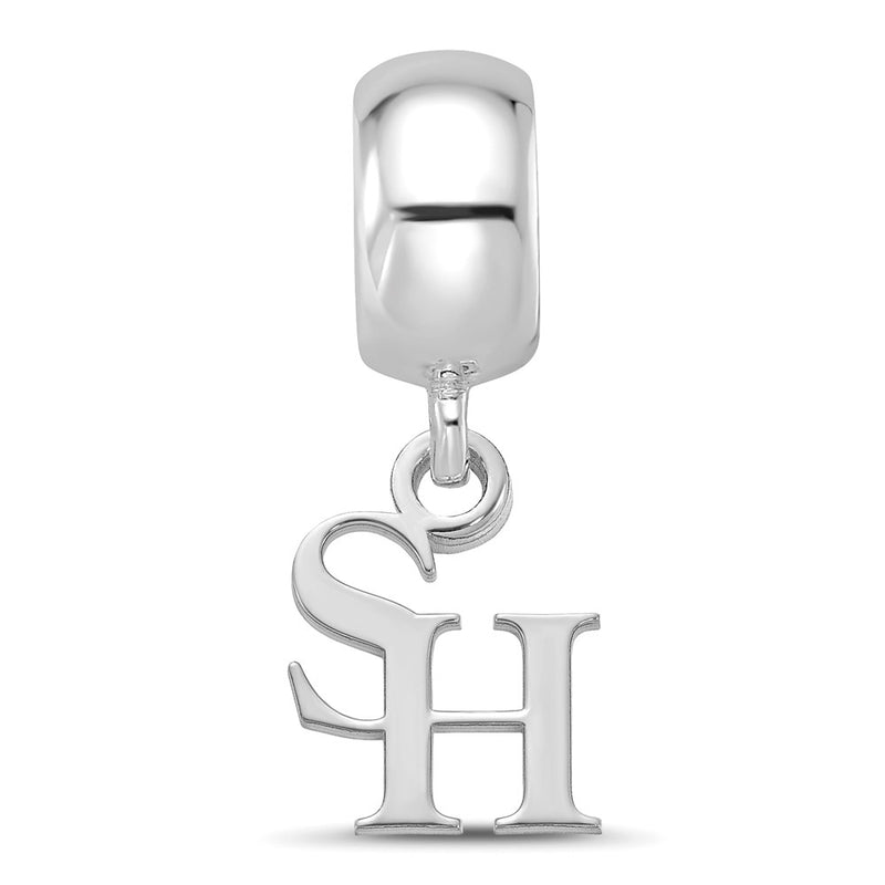 Sterling Silver Rhod-Pltd Logoart Sam Houston State U. Xs Dangle Bead