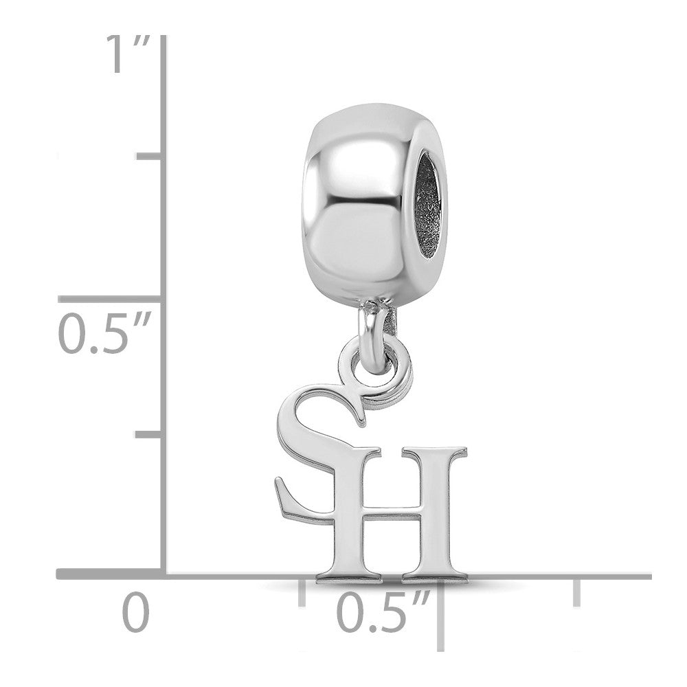 Sterling Silver Rhod-Pltd Logoart Sam Houston State U. Xs Dangle Bead