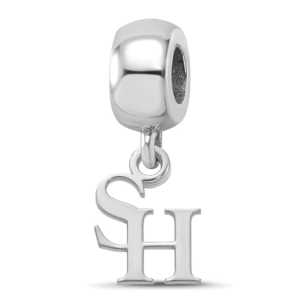 Sterling Silver Rhod-Pltd Logoart Sam Houston State U. Xs Dangle Bead
