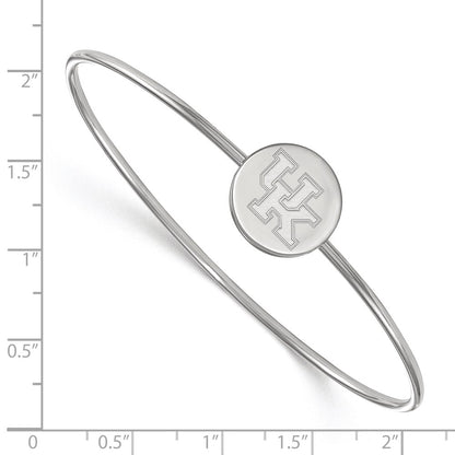 Sterling Silver Rh Plated Logoart University Of Kentucky Bangle Slip On