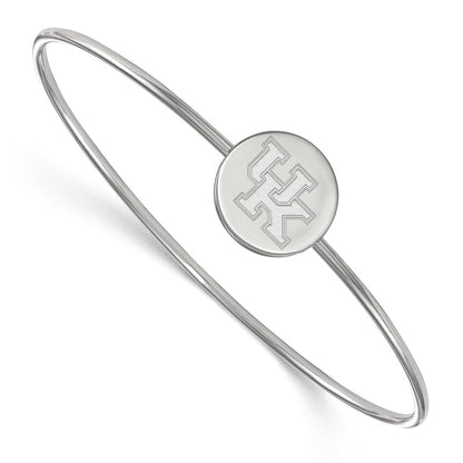 Sterling Silver Rh Plated Logoart University Of Kentucky Bangle Slip On