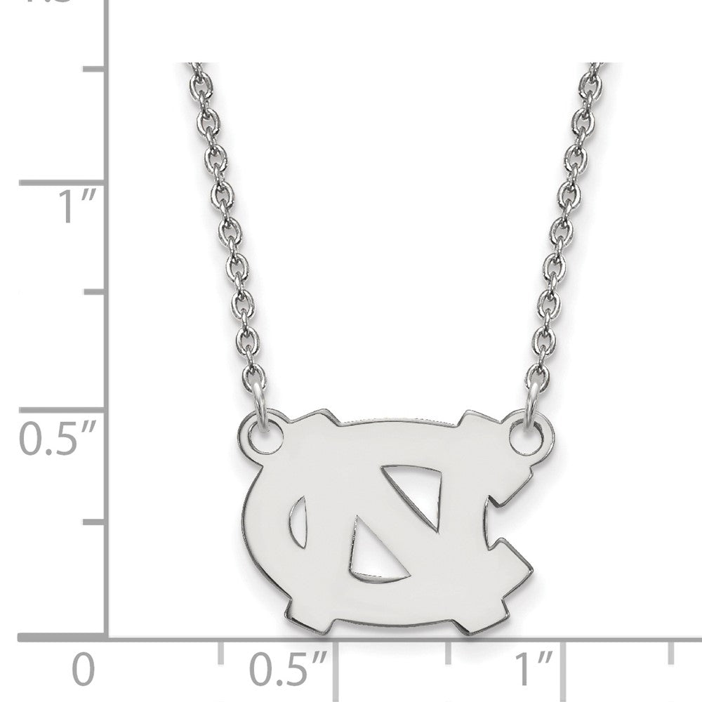 14K White Gold Logoart University Of North Carolina N C Small Pendant 18 Inch Necklace