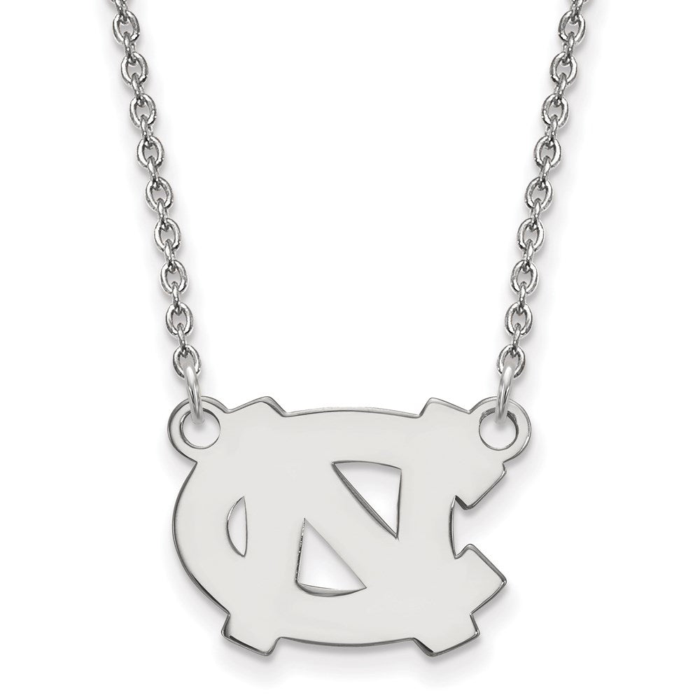 14K White Gold Logoart University Of North Carolina N C Small Pendant 18 Inch Necklace