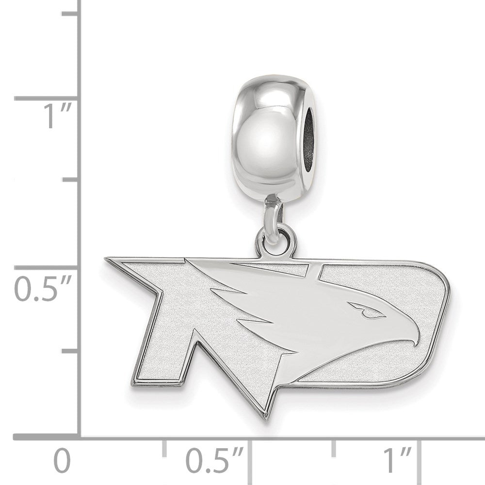 Sterling Silver Rhod-Pltd Logoart U. of North Dakota Small Dangle Bead