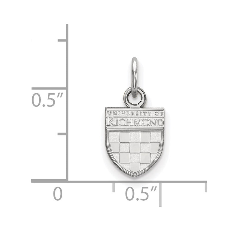 Sterling Silver Ss Rh Plat Logo Art University Of Richmond Xs Pendant