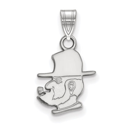 Sterling Silver Rhodium Plated Logoart Appalachian State University Mountaineer Small Pendant
