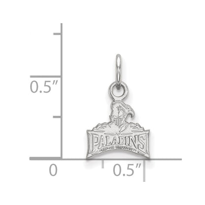 Sterling Silver Rhodium Plated Logoart Furman University Paladins Extra Small Pendant
