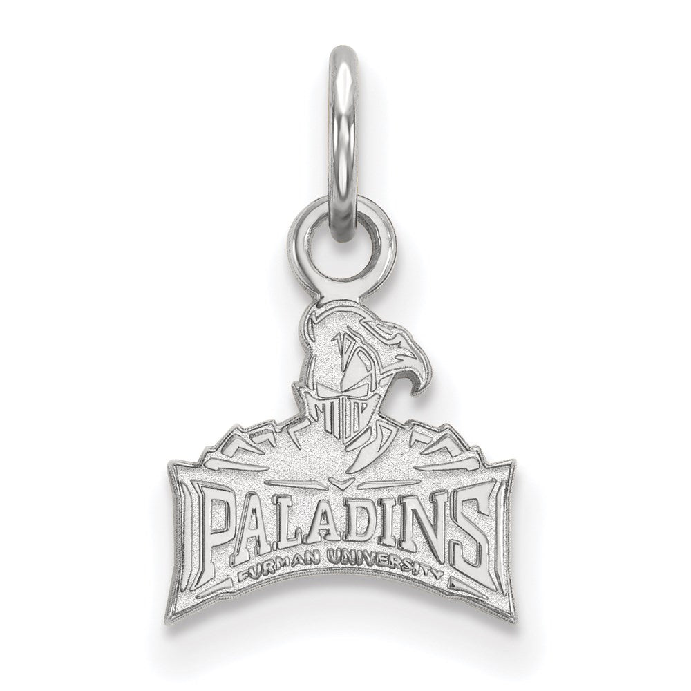 10K White Gold Logoart Furman University Paladins Extra Small Pendant