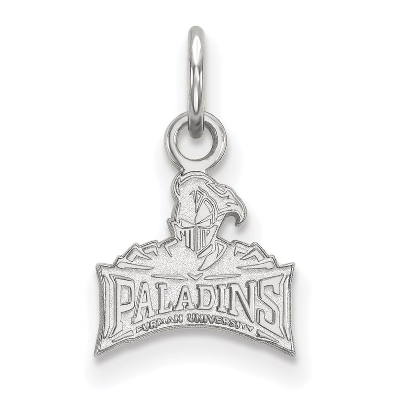 10K White Gold Logoart Furman University Paladins Extra Small Pendant