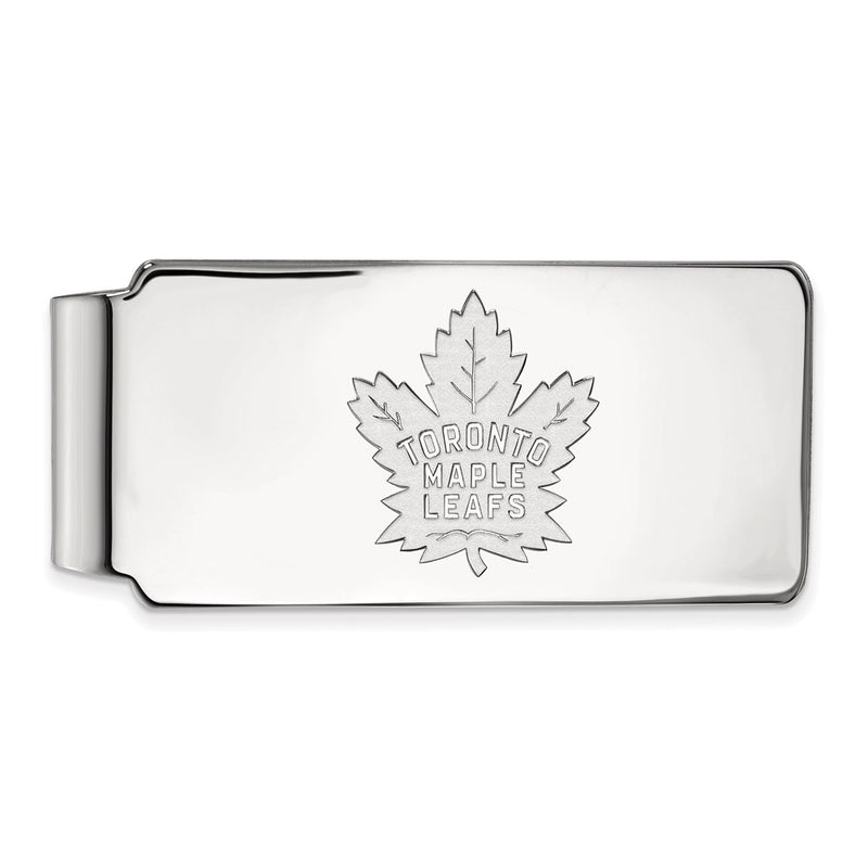 Sterling Silver Rhod-Pltd Nhl Logoart Toronto Maple Leafs Money Clip