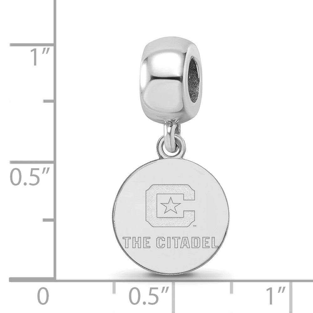 Sterling Silver Rhodium Plated Logoart the Citadel Small Dangle Bead
