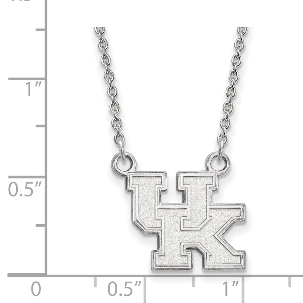 14K White Gold Logoart University Of Kentucky U K Small Pendant 18 Inch Necklace