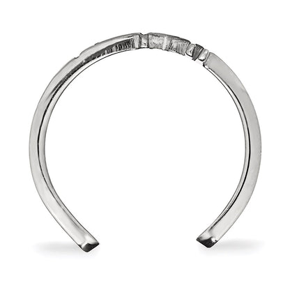 Sterling Silver Rhodium Plated Logoart University Of Nebraska Huskers Toe Ring