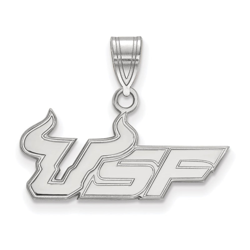 14K White Gold Logoart University Of South Florida U S F Medium Pendant