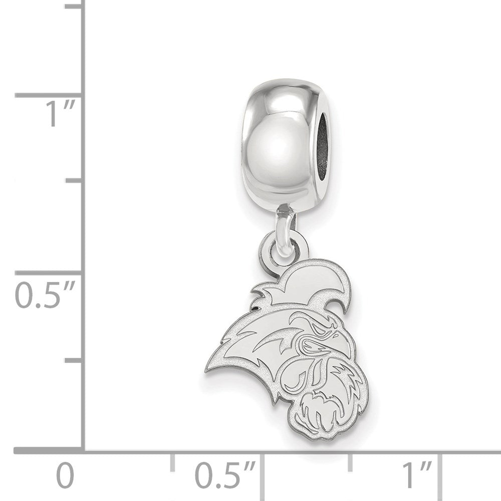 Sterling Silver Rhod-Pltd Logoart Coastal Carolina U. Sm Dangle Bead