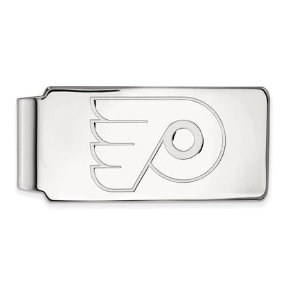 Sterling Silver Rhod-Pltd Nhl Logoart Philadelphia Flyers Money Clip