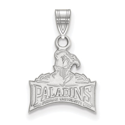 10K White Gold Logoart Furman University Paladins Small Pendant