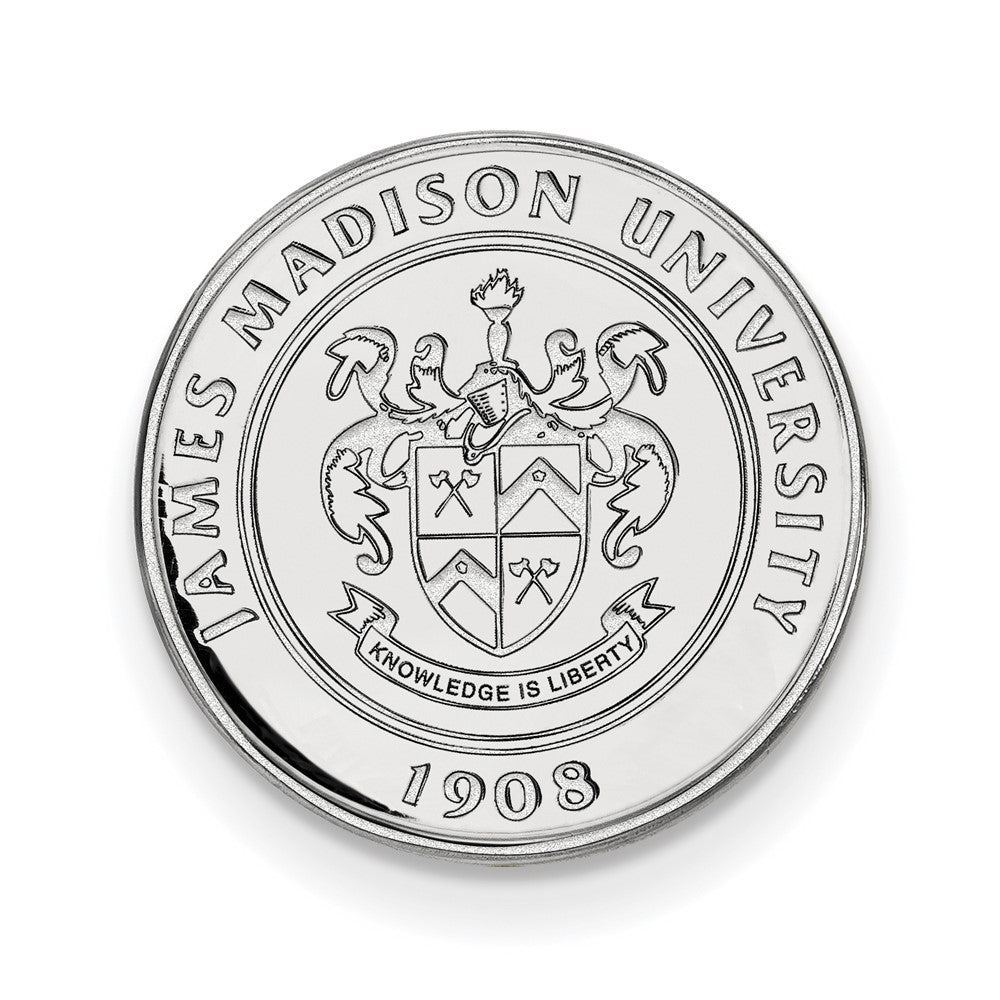 Sterling Silver Rhod-Pltd Logoart James Madison University Crest Lapel Pin