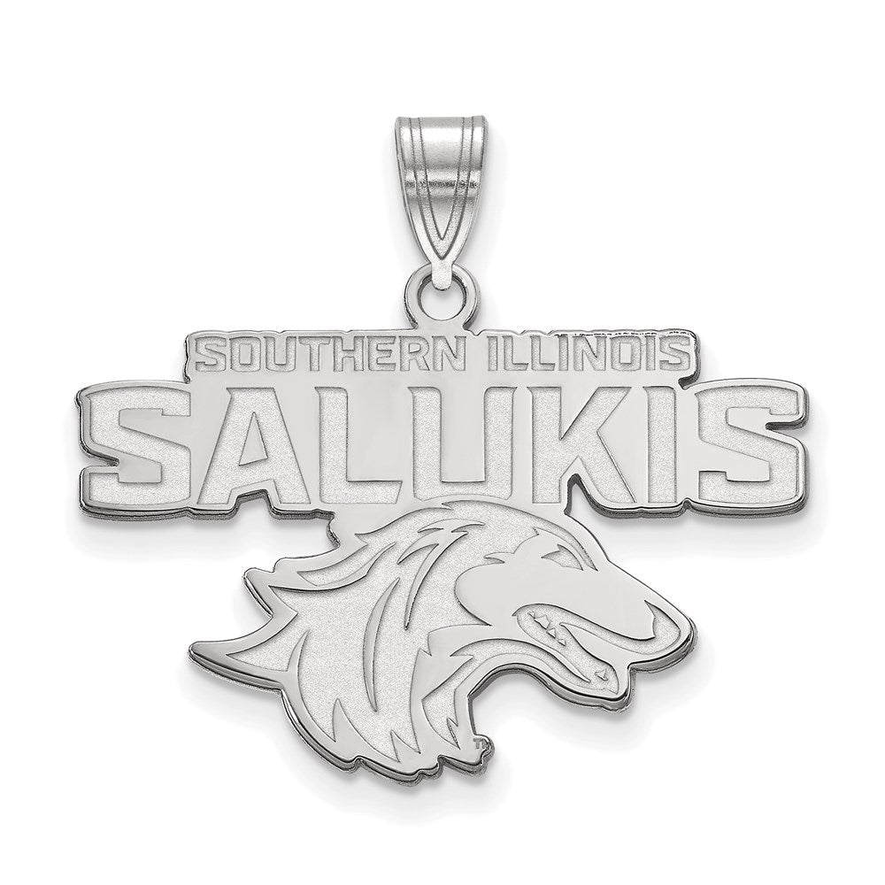 10K White Gold Logoart Southern Illinois University Salukis Large Pendant