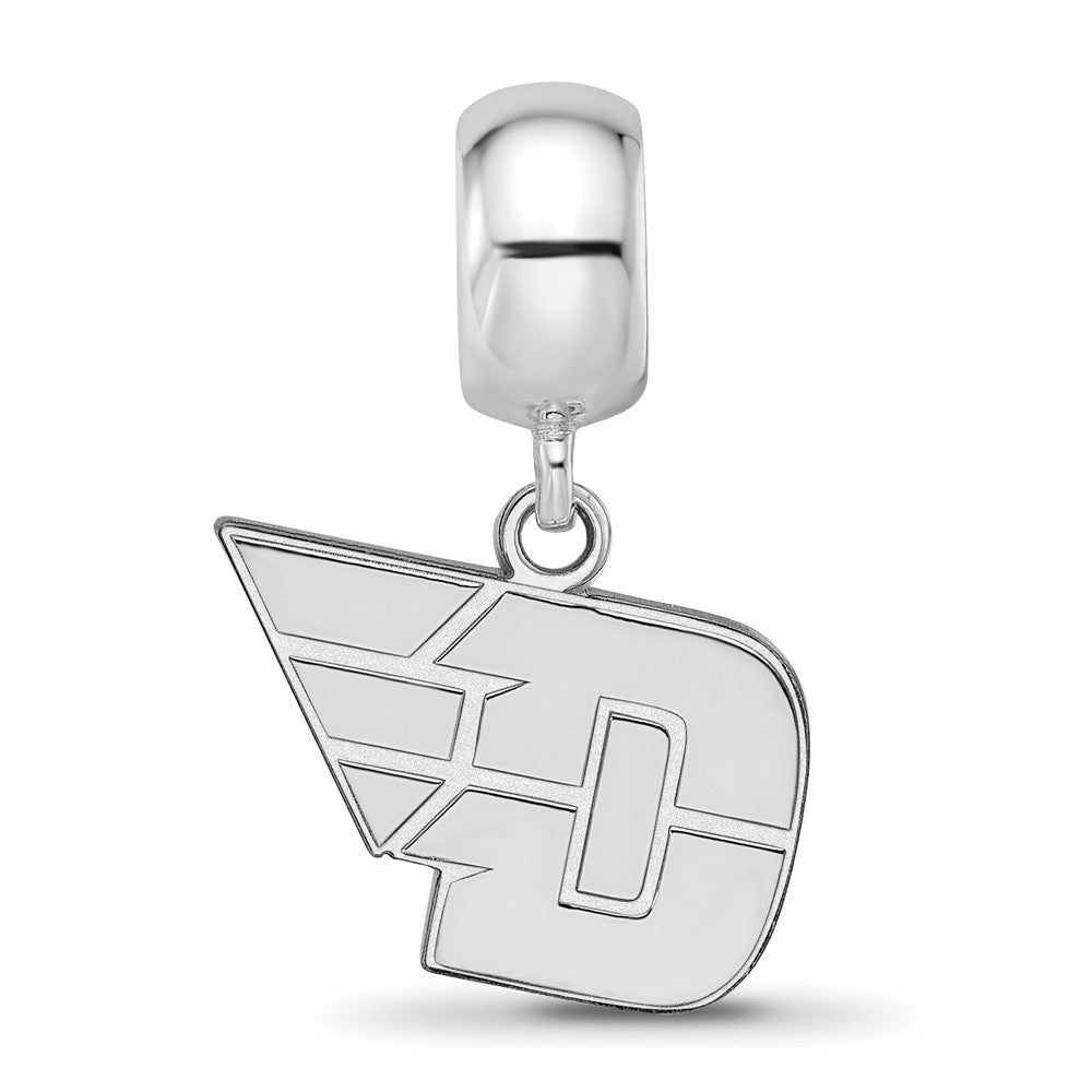 Sterling Silver Rhod-Pltd Logoart University of Dayton Small Dangle Bead