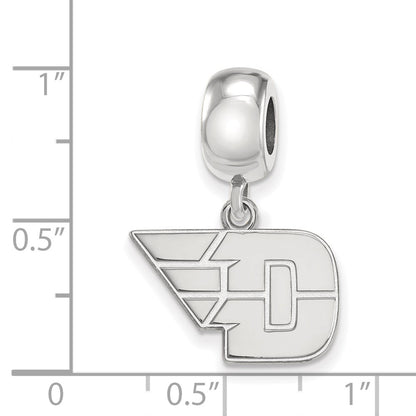 Sterling Silver Rhod-Pltd Logoart University of Dayton Small Dangle Bead