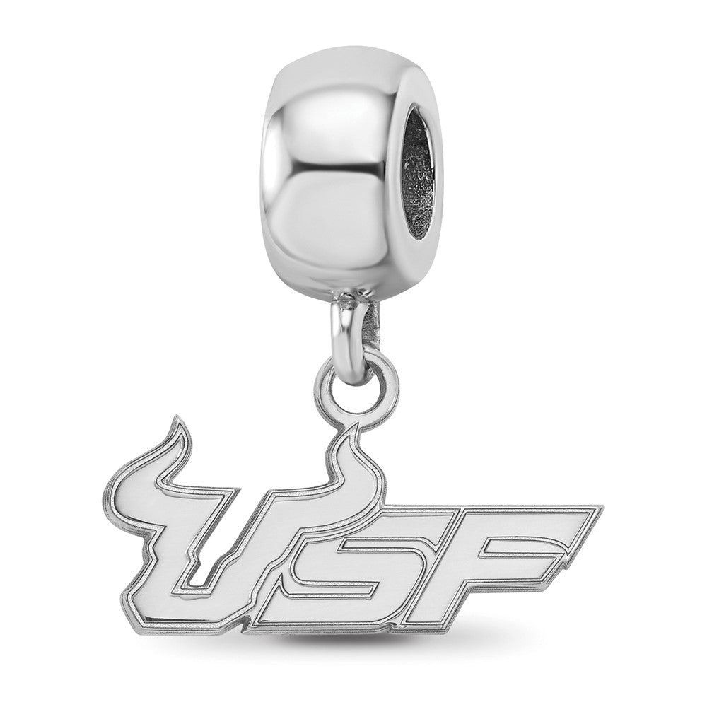 Sterling Silver Rhod-Pltd Logoart U. of South Florida Small Dangle Bead