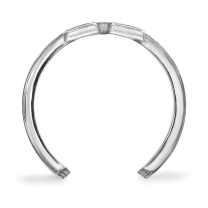 Sterling Silver Rhodium Plated Logoart Villanova University Letter V Toe Ring