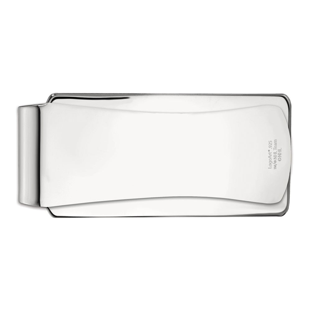 Sterling Silver Rhod-Pltd Logoart Baylor University Money Clip