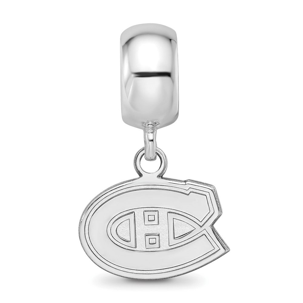 Sterling Silver Rhod-Pltd Nhl Logoart Montreal Canadiens Xs Dangle Bead