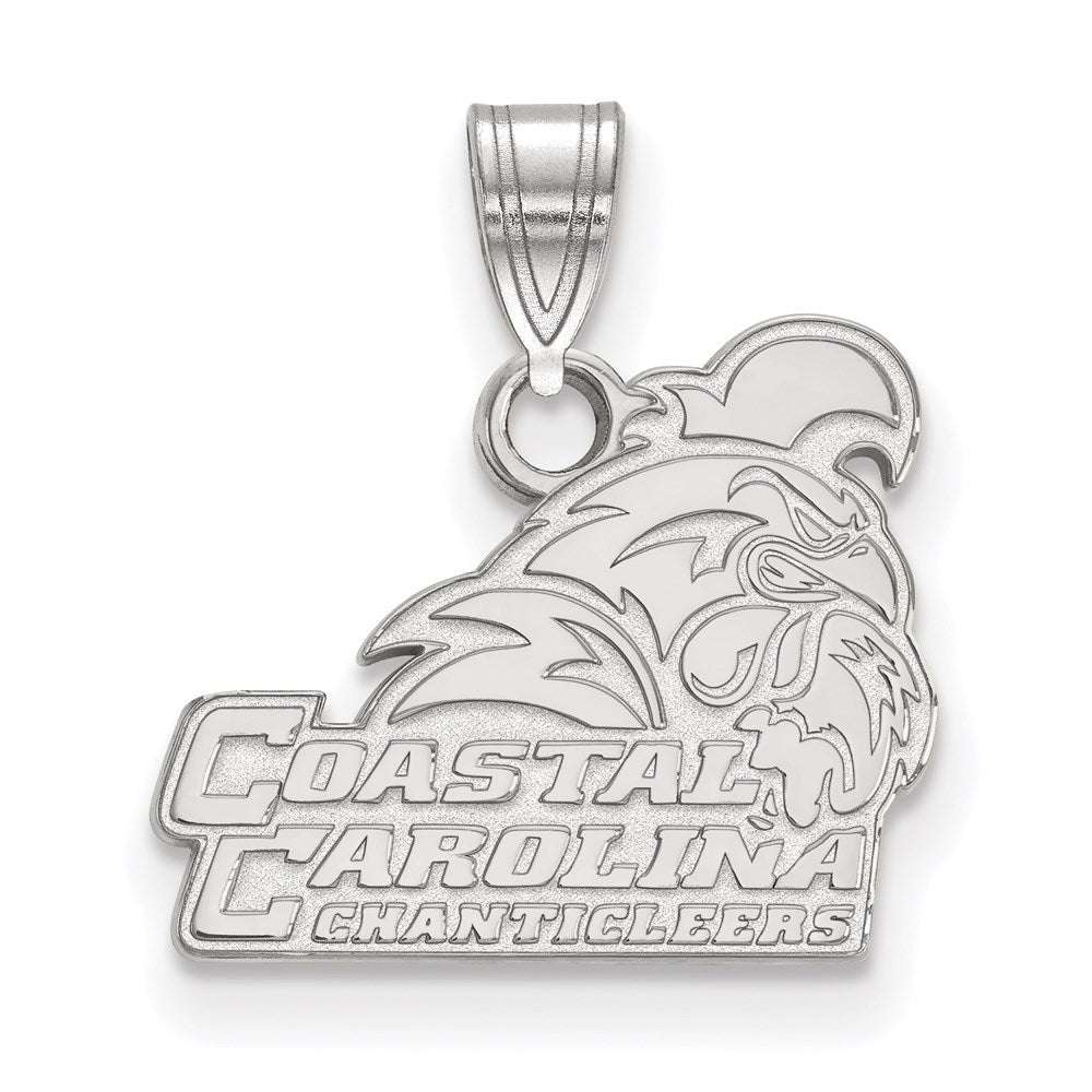 10K White Gold Logoart Coastal Carolina University Chanticleers Small Pendant