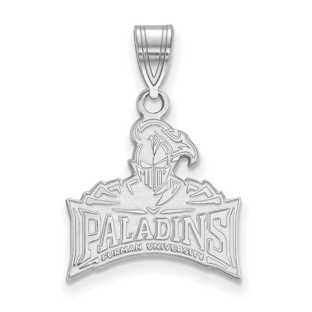 10K White Gold Logoart Furman University Paladins Medium Pendant