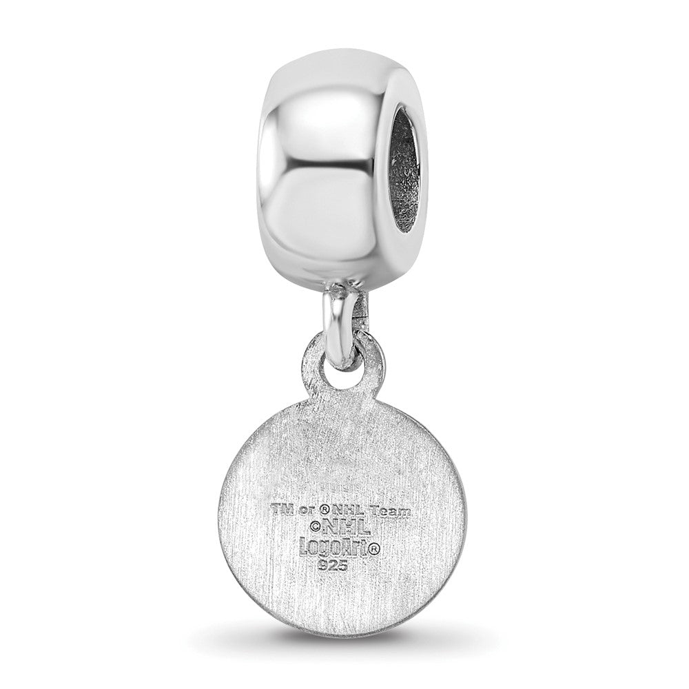 Sterling Silver Rhod-Pltd Nhl Logoart New York Islanders Xs Dangle Bead
